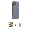 MARSİLYAN™- iPhone 16 Pro Max Kılıf Yankı Serisi - Siyah Bilvis 3D Cam Ekran Koruyucu + Pers Alüminyum Kamera Lens - CLTM