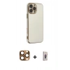 MARSİLYAN™- iPhone 16 Pro Max Kılıf Yankı Serisi - Siyah Bilvis 3D Cam Ekran Koruyucu + Pers Alüminyum Kamera Lens - CLTM