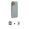 MARSİLYAN™- iPhone 16 Pro Max Kılıf Yankı Serisi - Siyah Bilvis 3D Cam Ekran Koruyucu + PVD Metal Kamera Lens - GD