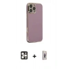 MARSİLYAN™- iPhone 16 Pro Max Kılıf Yankı Serisi - Siyah Bilvis 3D Cam Ekran Koruyucu + PVD Metal Kamera Lens - GD