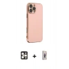 MARSİLYAN™- iPhone 16 Pro Max Kılıf Yankı Serisi - Siyah Bilvis 3D Cam Ekran Koruyucu + PVD Metal Kamera Lens - GD
