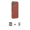 MARSİLYAN™- iPhone 16 Pro Max Kılıf Yankı Serisi - Siyah Bilvis 3D Cam Ekran Koruyucu + PVD Metal Kamera Lens - GD