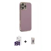 MARSİLYAN™- iPhone 16 Pro Max Kılıf Yankı Serisi - Siyah Bilvis 3D Cam Ekran Koruyucu + Bilvis Titan Kamera Lens - SH