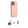 MARSİLYAN™- iPhone 16 Pro Max Kılıf Yankı Serisi - Siyah Bilvis 3D Cam Ekran Koruyucu + Bilvis Titan Kamera Lens - SH