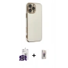 MARSİLYAN™- iPhone 16 Pro Max Kılıf Yankı Serisi - Siyah Bilvis 3D Cam Ekran Koruyucu + Bilvis Titan Kamera Lens - SH