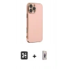 MARSİLYAN™- iPhone 16 Pro Max Kılıf Yankı Serisi - Siyah Bilvis 3D Cam Ekran Koruyucu + PVD Metal Kamera Lens - SH