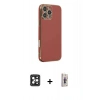 MARSİLYAN™- iPhone 16 Pro Max Kılıf Yankı Serisi - Siyah Bilvis 3D Cam Ekran Koruyucu + PVD Metal Kamera Lens - SH