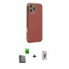 MARSİLYAN™- iPhone 16 Pro Max Kılıf Yankı Serisi - Siyah Bilvis 3D Cam Ekran Koruyucu + Raze Metal Kamera Lens - SH