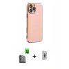MARSİLYAN™- iPhone 16 Pro Max Kılıf Yankı Serisi - Siyah Bilvis 3D Cam Ekran Koruyucu + Raze Metal Kamera Lens - SH