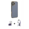 MARSİLYAN™- iPhone 16 Pro Max Kılıf Yankı Serisi - Siyah Bilvis 3X AR Hayalet Cam Ekran Koruyucu + Bilvis Titan Kamera Lens - TMGI