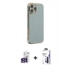 MARSİLYAN™- iPhone 16 Pro Max Kılıf Yankı Serisi - Siyah Bilvis 3X AR Hayalet Cam Ekran Koruyucu + Bilvis Titan Kamera Lens - TMGI
