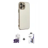 MARSİLYAN™- iPhone 16 Pro Max Kılıf Yankı Serisi - Siyah Bilvis 3X AR Hayalet Cam Ekran Koruyucu + Bilvis Titan Kamera Lens - SH