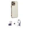 MARSİLYAN™- iPhone 16 Pro Max Kılıf Yankı Serisi - Siyah Bilvis 3X AR Hayalet Cam Ekran Koruyucu + Bilvis Titan Kamera Lens - TMGI