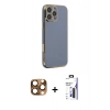 MARSİLYAN™- iPhone 16 Pro Max Kılıf Yankı Serisi - Siyah Bilvis 3X AR Hayalet Cam Ekran Koruyucu + Pers Alüminyum Kamera Lens - CLTM
