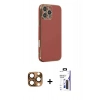 MARSİLYAN™- iPhone 16 Pro Max Kılıf Yankı Serisi - Siyah Bilvis 3X AR Hayalet Cam Ekran Koruyucu + Pers Alüminyum Kamera Lens - CLTM