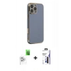 MARSİLYAN™- iPhone 16 Pro Max Kılıf Yankı Serisi - Siyah Bilvis 3X AR Hayalet Cam Ekran Koruyucu + Raze Metal Kamera Lens - BZ