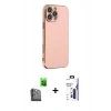 MARSİLYAN™- iPhone 16 Pro Max Kılıf Yankı Serisi - Siyah Bilvis 3X AR Hayalet Cam Ekran Koruyucu + Raze Metal Kamera Lens - SH