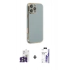 MARSİLYAN™- iPhone 16 Pro Max Kılıf Yankı Serisi - Siyah Bilvis 3X AR HD Cam Ekran Koruyucu + Bilvis Titan Kamera Lens - GS