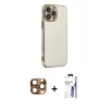 MARSİLYAN™- iPhone 16 Pro Max Kılıf Yankı Serisi - Siyah Bilvis 3X AR HD Cam Ekran Koruyucu + Pers Alüminyum Kamera Lens - CLTM