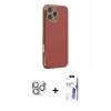 MARSİLYAN™- iPhone 16 Pro Max Kılıf Yankı Serisi - Siyah Bilvis 3X AR HD Cam Ekran Koruyucu + Pers Alüminyum Kamera Lens - GS