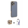 MARSİLYAN™- iPhone 16 Pro Max Kılıf Yankı Serisi - Siyah Bilvis 3X AR HD Cam Ekran Koruyucu + Pers Alüminyum Kamera Lens - CLTM