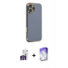 MARSİLYAN™- iPhone 16 Pro Max Kılıf Yankı Serisi - Siyah Bilvis 5in1 3D Magic Cam Ekran Koruyucu + Bilvis Titan Kamera Lens - TMGI