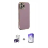 MARSİLYAN™- iPhone 16 Pro Max Kılıf Yankı Serisi - Siyah Bilvis 5in1 3D Magic Cam Ekran Koruyucu + Bilvis Titan Kamera Lens - TMGI