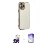 MARSİLYAN™- iPhone 16 Pro Max Kılıf Yankı Serisi - Siyah Bilvis 5in1 3D Magic Cam Ekran Koruyucu + Bilvis Titan Kamera Lens - SH
