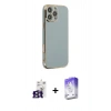MARSİLYAN™- iPhone 16 Pro Max Kılıf Yankı Serisi - Siyah Bilvis 5in1 3D Magic Cam Ekran Koruyucu + Bilvis Titan Kamera Lens - TMGI