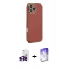MARSİLYAN™- iPhone 16 Pro Max Kılıf Yankı Serisi - Siyah Bilvis 5in1 3D Magic Cam Ekran Koruyucu + Bilvis Titan Kamera Lens - SH