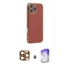 MARSİLYAN™- iPhone 16 Pro Max Kılıf Yankı Serisi - Siyah Bilvis 5in1 3D Magic Cam Ekran Koruyucu + Pers Alüminyum Kamera Lens - CLTM