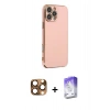 MARSİLYAN™- iPhone 16 Pro Max Kılıf Yankı Serisi - Siyah Bilvis 5in1 3D Magic Cam Ekran Koruyucu + Pers Alüminyum Kamera Lens - CLTM