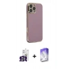 MARSİLYAN™- iPhone 16 Pro Max Kılıf Yankı Serisi - Siyah Bilvis 5in1 3D Magic Cam Ekran Koruyucu + Gümüş Bilvis Titan Kamera Lens
