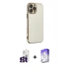 MARSİLYAN™- iPhone 16 Pro Max Kılıf Yankı Serisi - Siyah Bilvis 5in1 3D Magic Cam Ekran Koruyucu + Gümüş Bilvis Titan Kamera Lens