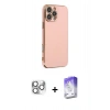 MARSİLYAN™- iPhone 16 Pro Max Kılıf Yankı Serisi - Siyah Bilvis 5in1 3D Magic Cam Ekran Koruyucu + Gümüş Pers Alüminyum Kamera Lens