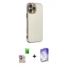 MARSİLYAN™- iPhone 16 Pro Max Kılıf Yankı Serisi - Siyah Bilvis 5in1 3D Magic Cam Ekran Koruyucu + Raze Metal Kamera Lens - NLGY
