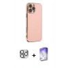 MARSİLYAN™- iPhone 16 Pro Max Kılıf Yankı Serisi - Siyah Bilvis 5in1 3D Magic Cam Ekran Koruyucu + Pers Alüminyum Kamera Lens - GI