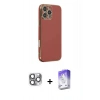 MARSİLYAN™- iPhone 16 Pro Max Kılıf Yankı Serisi - Siyah Bilvis 5in1 3D Magic Cam Ekran Koruyucu + Pers Alüminyum Kamera Lens - GI