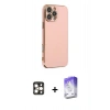 MARSİLYAN™- iPhone 16 Pro Max Kılıf Yankı Serisi - Siyah Bilvis 5in1 3D Magic Cam Ekran Koruyucu + PVD Metal Kamera Lens - GD