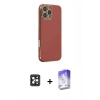 MARSİLYAN™- iPhone 16 Pro Max Kılıf Yankı Serisi - Siyah Bilvis 5in1 3D Magic Cam Ekran Koruyucu + PVD Metal Kamera Lens - SH