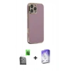 MARSİLYAN™- iPhone 16 Pro Max Kılıf Yankı Serisi - Siyah Bilvis 5in1 3D Magic Cam Ekran Koruyucu + Raze Metal Kamera Lens - SH