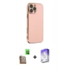 MARSİLYAN™- iPhone 16 Pro Max Kılıf Yankı Serisi - Siyah Bilvis 5in1 3D Magic Cam Ekran Koruyucu + Raze Metal Kamera Lens - CLTM