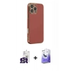 MARSİLYAN™- iPhone 16 Pro Max Kılıf Yankı Serisi - Siyah Bilvis 5in1 5D Magic Hayalet Cam Ekran Koruyucu + Bilvis Titan Kamera Lens - GS