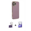 MARSİLYAN™- iPhone 16 Pro Max Kılıf Yankı Serisi - Siyah Bilvis 5in1 5D Magic Hayalet Cam Ekran Koruyucu + Siyah Bilvis Titan Kamera Lens