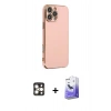 MARSİLYAN™- iPhone 16 Pro Max Kılıf Yankı Serisi - Siyah Bilvis 5in1 5D Magic Hayalet Cam Ekran Koruyucu + PVD Metal Kamera Lens - GD