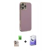 MARSİLYAN™- iPhone 16 Pro Max Kılıf Yankı Serisi - Siyah Bilvis 5in1 5D Magic Hayalet Cam Ekran Koruyucu + Raze Metal Kamera Lens - NLGY