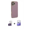 MARSİLYAN™- iPhone 16 Pro Max Kılıf Yankı Serisi - Siyah Bilvis 5in1 5D Magic Hayalet Cam Ekran Koruyucu + Bilvis Titan Kamera Lens - GS
