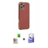 MARSİLYAN™- iPhone 16 Pro Max Kılıf Yankı Serisi - Siyah Bilvis 5in1 5D Magic Hayalet Cam Ekran Koruyucu + Raze Metal Kamera Lens - NLGY