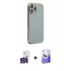 MARSİLYAN™- iPhone 16 Pro Max Kılıf Yankı Serisi - Siyah Bilvis 5in1 5D Magic Hayalet Cam Ekran Koruyucu + Siyah Bilvis Titan Kamera Lens