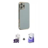 MARSİLYAN™- iPhone 16 Pro Max Kılıf Yankı Serisi - Siyah Bilvis 5in1 5D Magic Hayalet Cam Ekran Koruyucu + Bilvis Titan Kamera Lens - GS